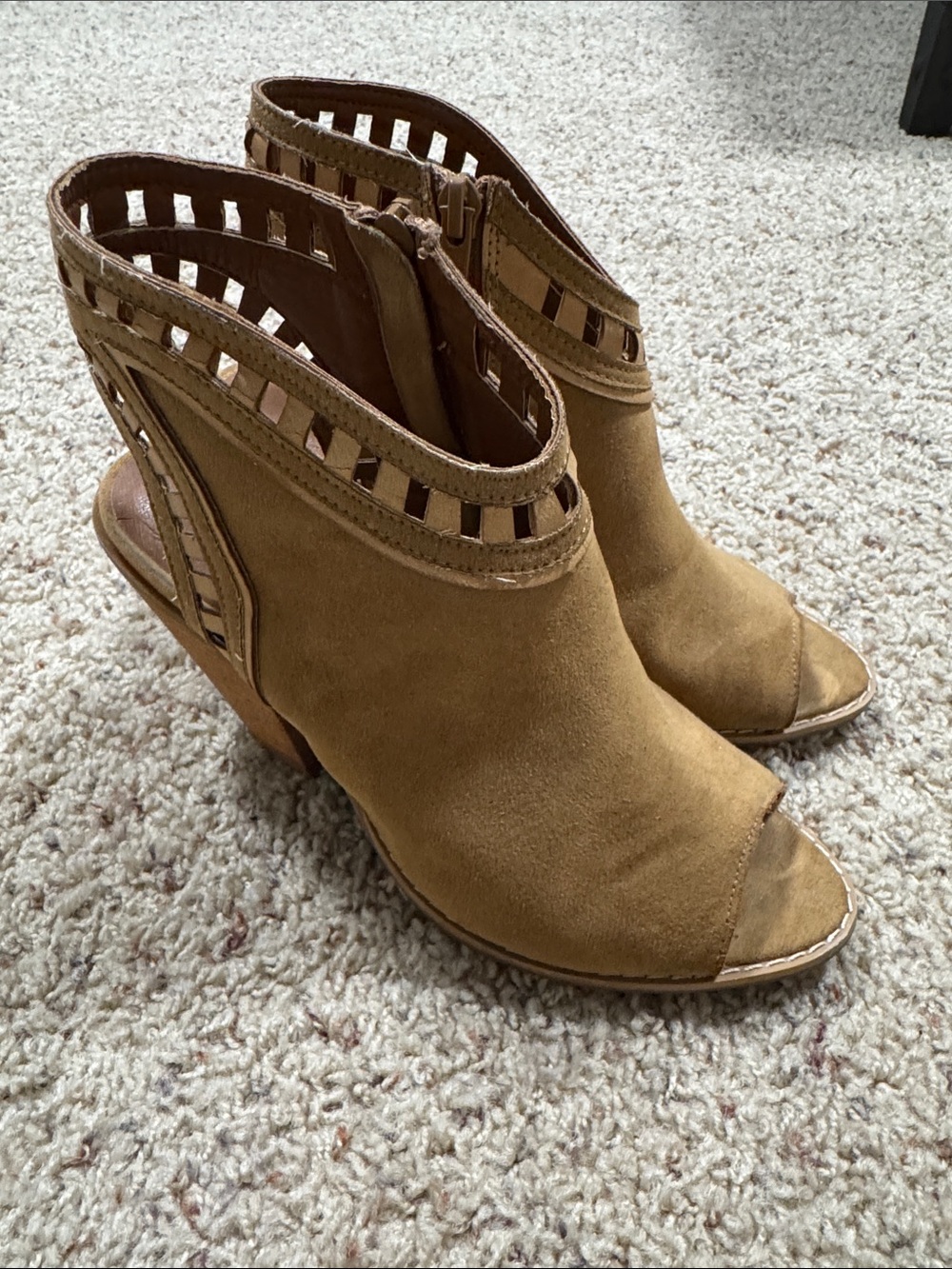 Altar’d State Suede Open Toe Heel